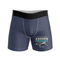 Thumbnail for Armstrong Whitworth AW.650 Argosy - Men Boxers - Original + Name - Navy Blue