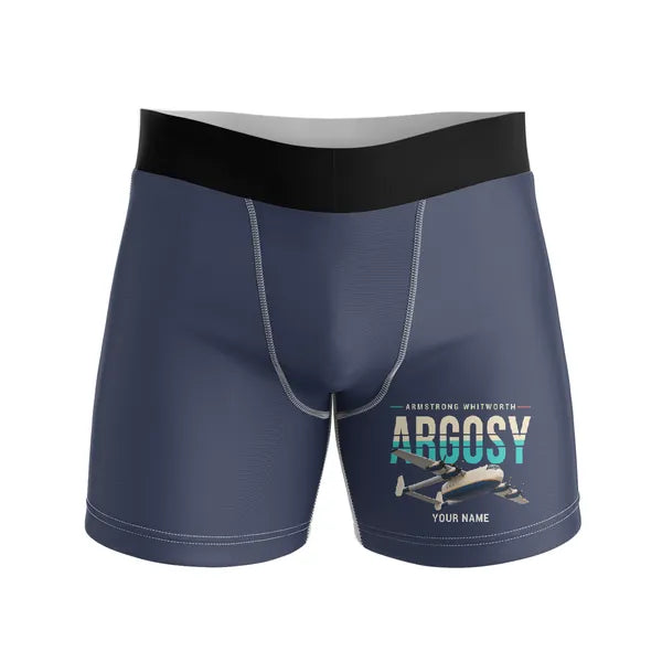 Armstrong Whitworth AW.650 Argosy - Men Boxers - Original + Name - Navy Blue