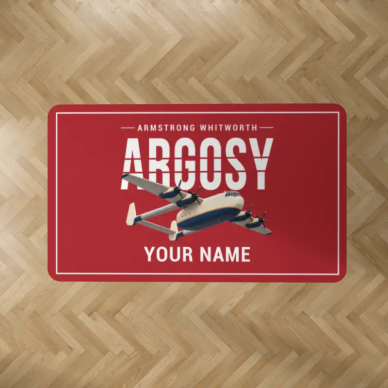 Armstrong Whitworth AW.650 Argosy - Original + Name - Rectangle Carpet - Red