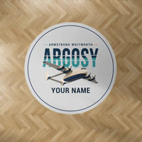 Thumbnail for Armstrong Whitworth AW.650 Argosy - Original + Name - Round Carpet - Light Gray