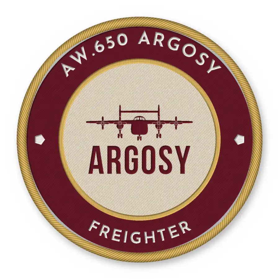 Armstrong Whitworth AW.650 Argosy Patches - Circle - Burgundy Cream