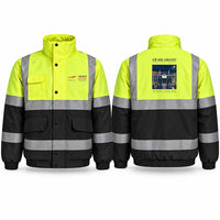 Thumbnail for Armstrong Whitworth AW.650 Argosy Reflective Winter Jackets - Poster - Fluorescent Yellow & Navy