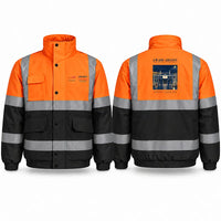 Thumbnail for Armstrong Whitworth AW.650 Argosy Reflective Winter Jackets - Poster - Orange & Navy