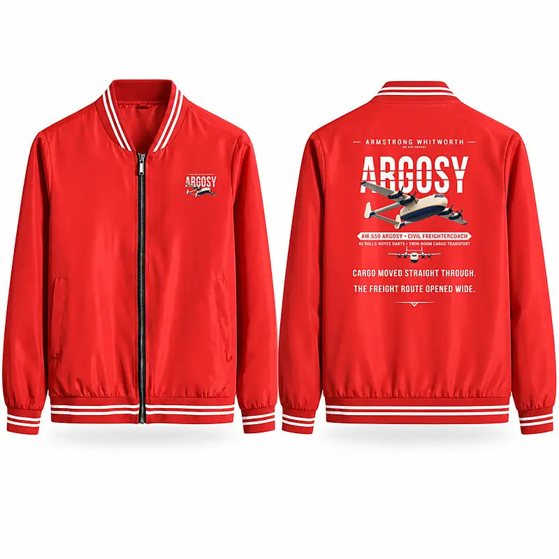 Armstrong Whitworth AW.650 Argosy Stylish Jackets - Baseball Collar - Original - Red