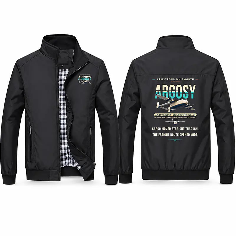 Armstrong Whitworth AW.650 Argosy Stylish Jackets - Stand Collar - Original - Black