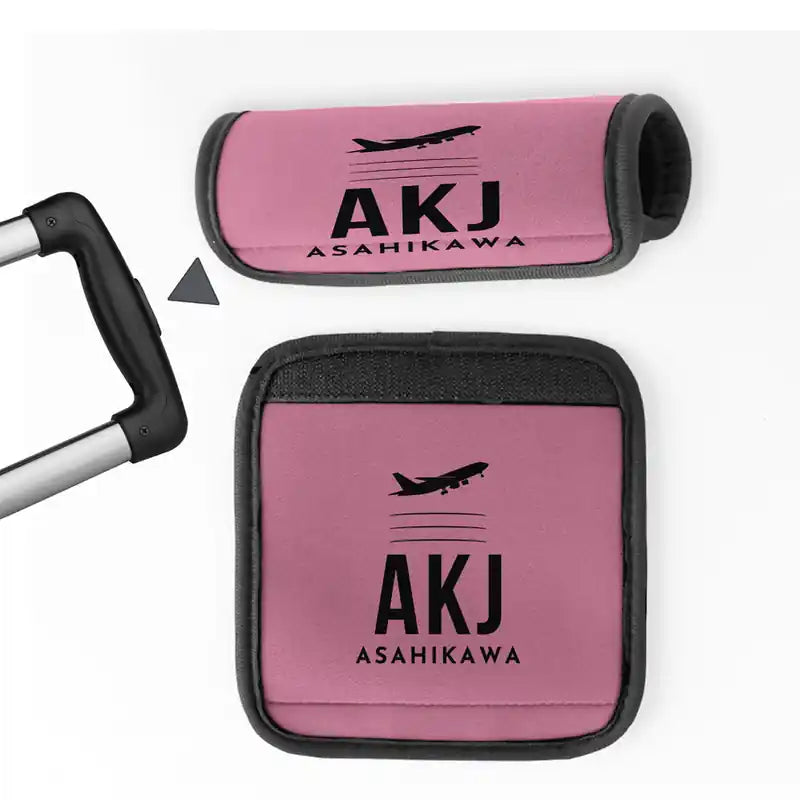 Asahikawa Airport (AKJ) Luggage Handle Covers - Pink