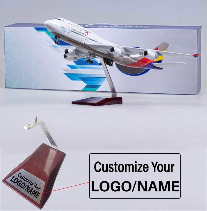 Asiana Airlines Boeing 747 Airplane Model (1/160 Scale - 47CM)
