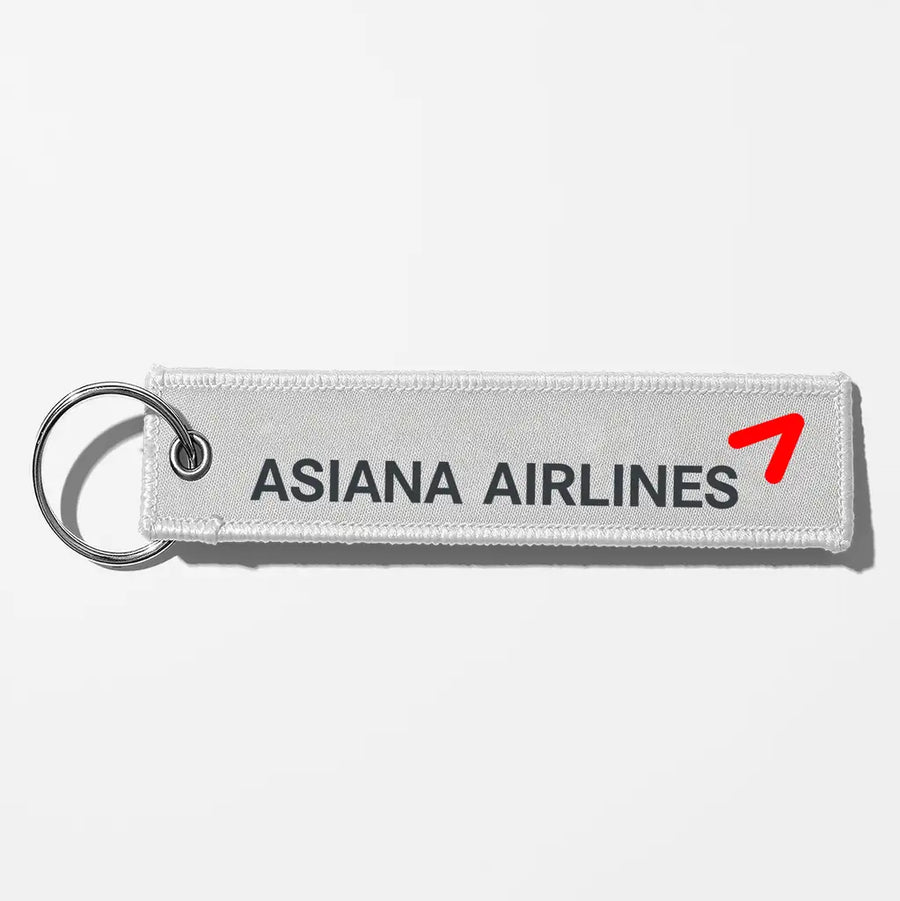 Asiana Airlines Crew & Staff Tag Key Chains - White