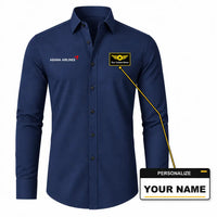 Thumbnail for Asiana Airlines Long Sleeve Shirt - Dark Blue + NAME
