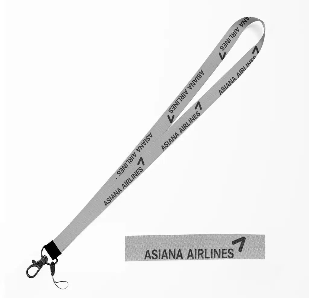 Asiana Airlines lanyard - light gray