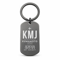 Thumbnail for Aso Kumamoto Airport KMJ - Key Chain - Original Design - Black