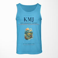 Thumbnail for Aso Kumamoto Airport (KMJ) design on sky blue tank top