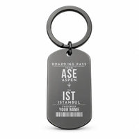 Thumbnail for Aspen - Pitkin County Airport ASE - Key Chain - Customizable Boarding Pass - Black