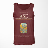 Thumbnail for Aspen - Pitkin County Airport ASE Tank Top - Dark Red
