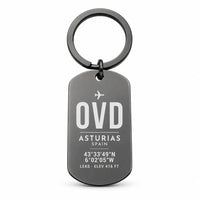 Thumbnail for Asturias Airport OVD - Key Chain - Original Design - Black