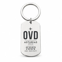 Thumbnail for Asturias Airport OVD - Key Chain - Original Design - Silver
