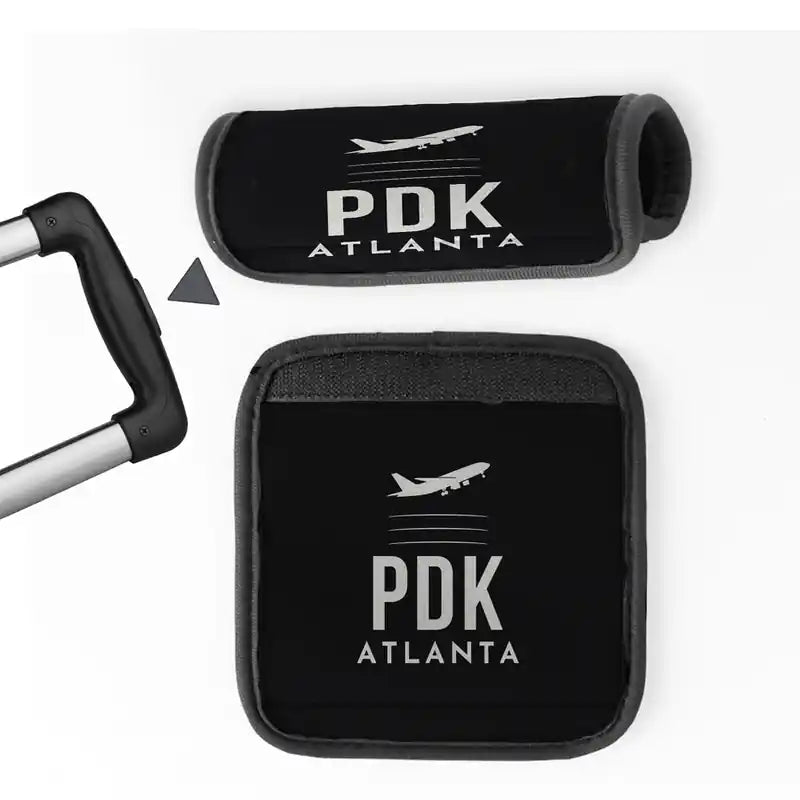 Atlanta DeKalb-Peachtree Airport (PDK) Luggage Handle Covers - Black