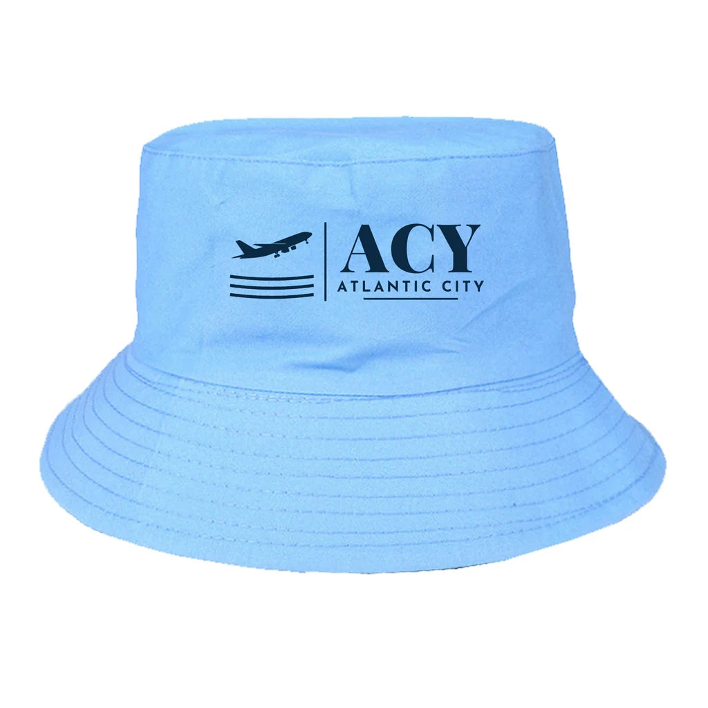 Atlantic City International Airport (ACY) summer hat - light blue