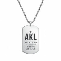 Thumbnail for Auckland Airport AKL - Necklace - Original Design - Silver