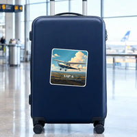 Thumbnail for Auster AOP.6 - 3D - Square Sticker - Suitcase