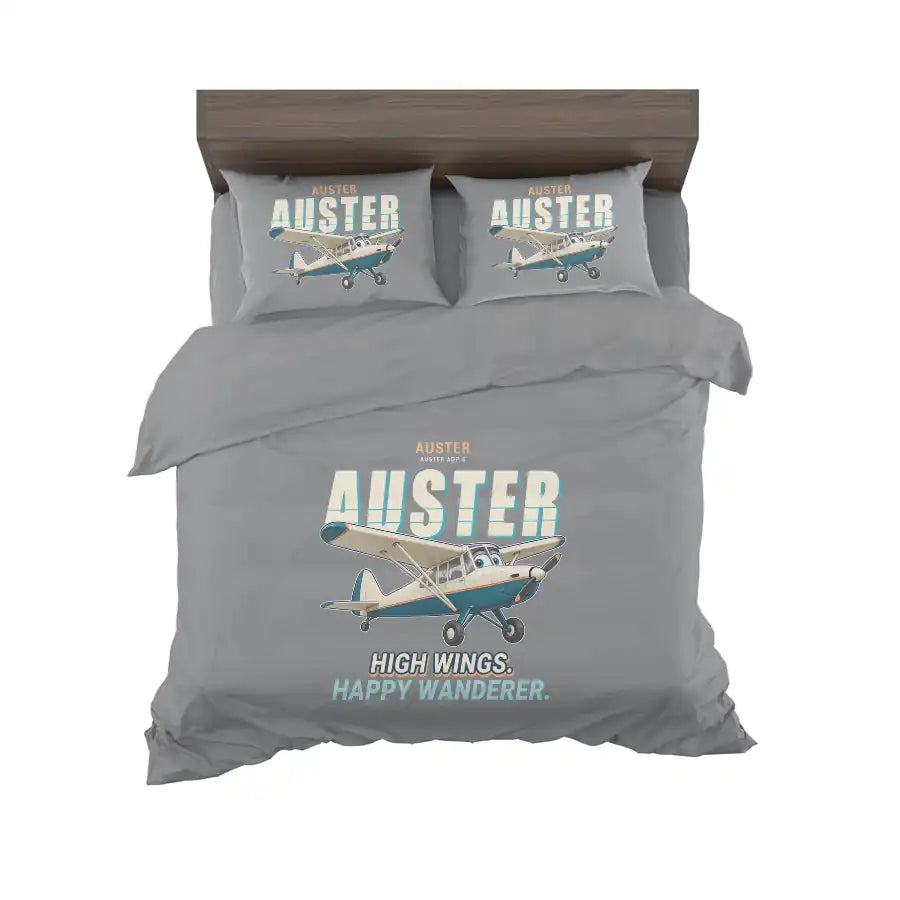 Auster AOP.6 - Cartoon - Bedding Set - Gray