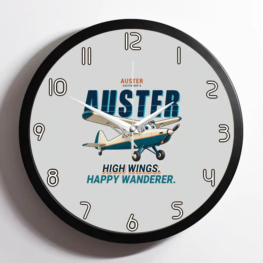 Auster AOP.6 - Cartoon - Framed - Light Gray