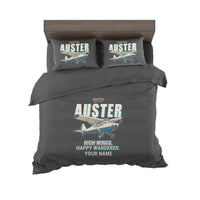 Thumbnail for Auster AOP.6 - Cartoon + Name - Bedding Set - Black