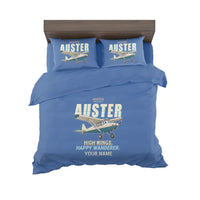 Thumbnail for Auster AOP.6 - Cartoon + Name - Bedding Set - Blue