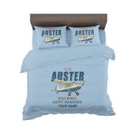Thumbnail for Auster AOP.6 - Cartoon + Name - Bedding Set - Light Blue