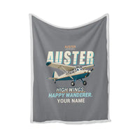 Thumbnail for Auster AOP.6 - Cartoon + Name - Blanket - Gray