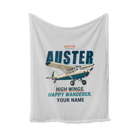 Thumbnail for Auster AOP.6 - Cartoon + Name - Blanket - Light Gray