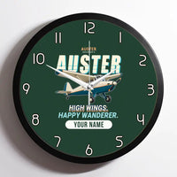Thumbnail for Auster AOP.6 - Cartoon + Name - Framed - Dark Green