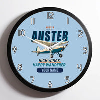Thumbnail for Auster AOP.6 - Cartoon + Name - Framed - Light Blue