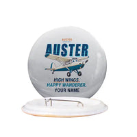 Thumbnail for Auster AOP.6 - Cartoon + Name - Pin - Light Gray