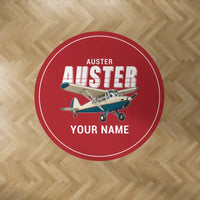 Thumbnail for Auster AOP.6 - Cartoon + Name - Round Carpet - Red