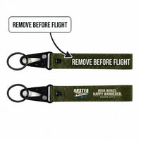 Thumbnail for Auster AOP.6 Hawk-Shaped Key Chains - Dark Green - Cartoon - Remove Before Flight
