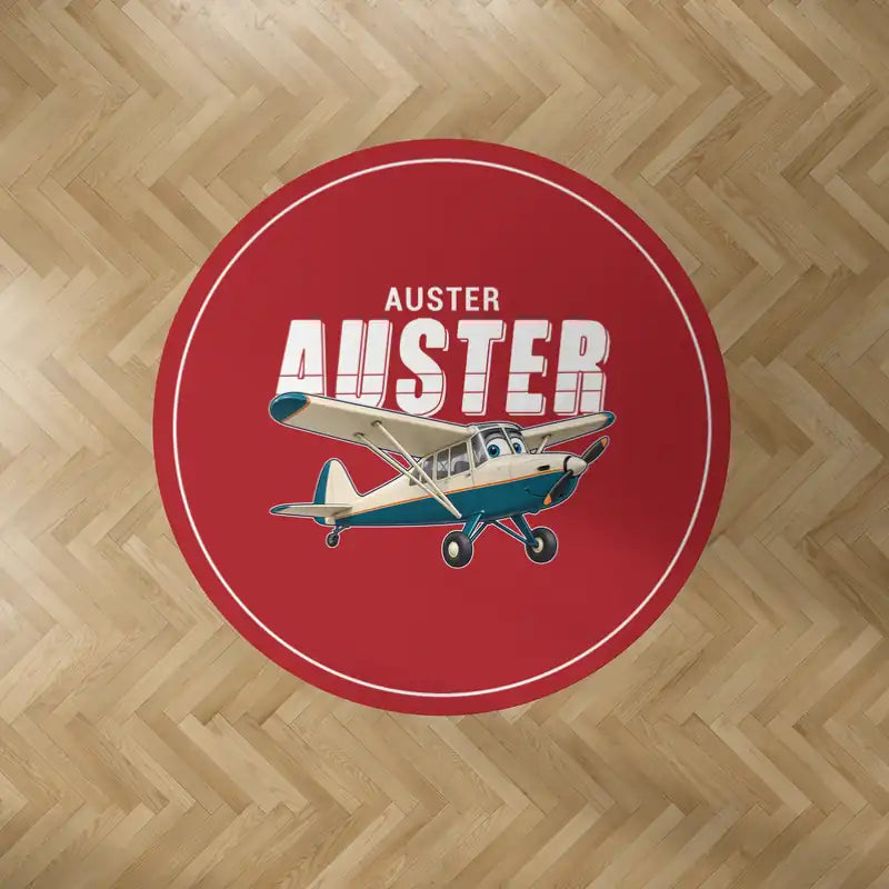 Auster AOP.6 - Cartoon - Round Carpet - Red