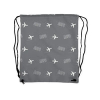 Thumbnail for Auster AOP.6 - Drawstring Bag - 3D Pattern - Gray