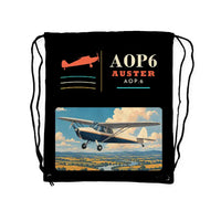 Thumbnail for Auster AOP.6 - Drawstring Bag - Classic - Black
