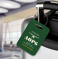 Thumbnail for Auster AOP.6 - Heritage + Name - Luggage Tag - Dark Green