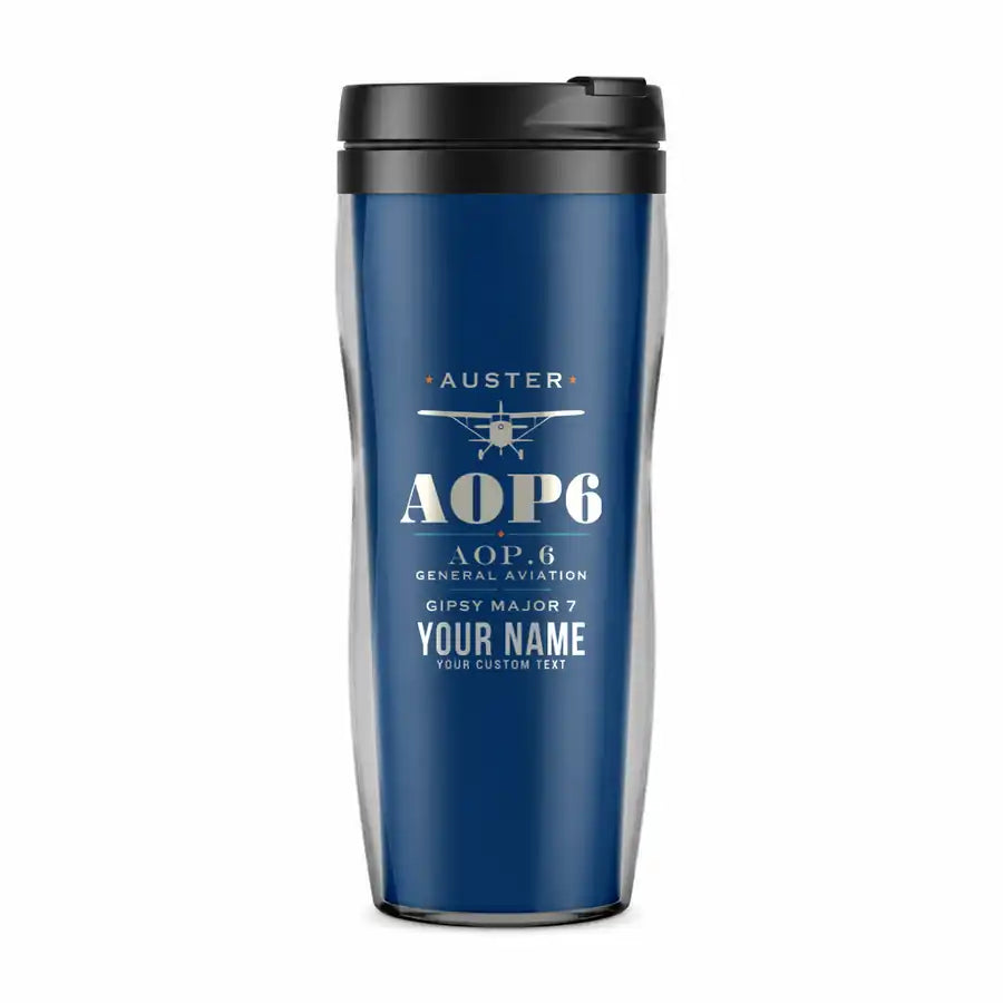 Auster AOP.6 - Heritage + Name - Plastic (No Holder) - Blue