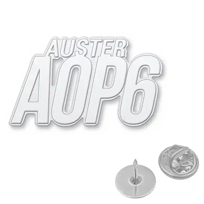 Auster AOP.6 - Hollow Pin - Tag - Silver