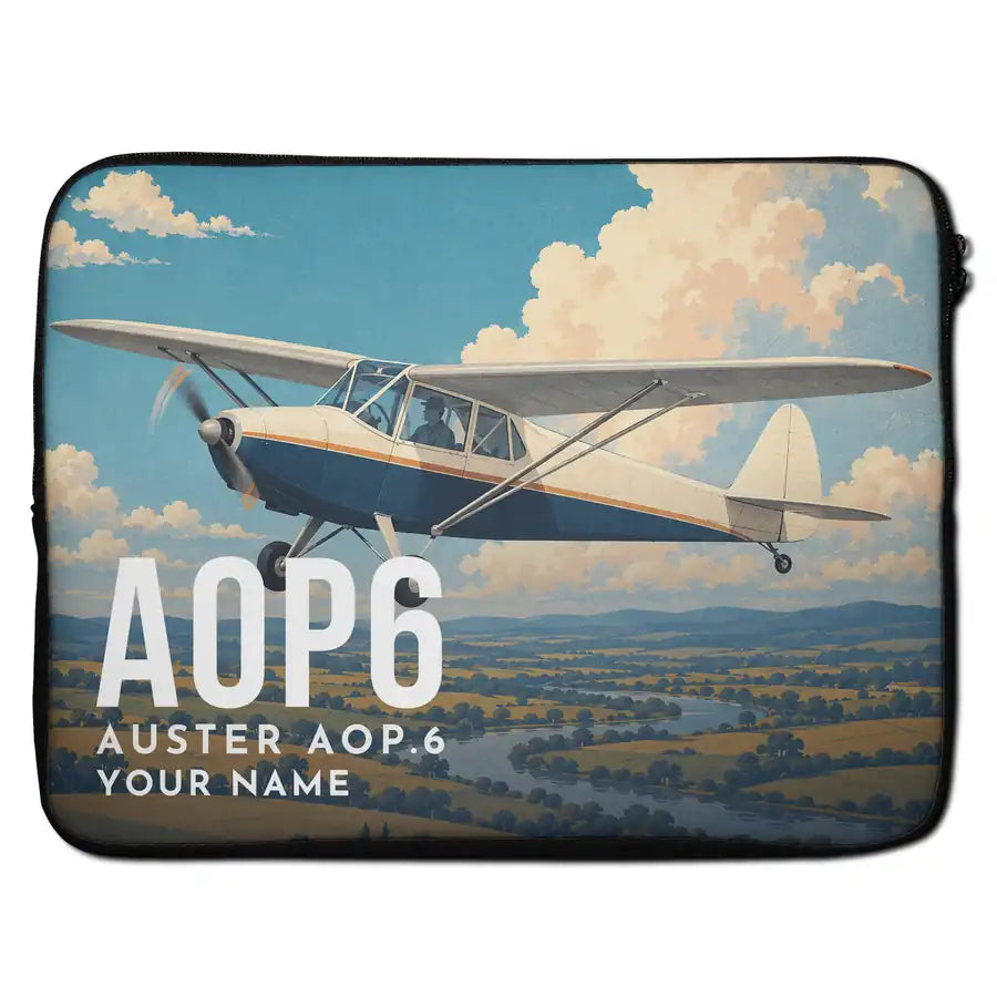 Auster AOP.6 - Laptop Sleeve + Name