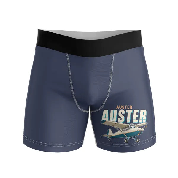 Auster AOP.6 - Men Boxers - Cartoon - Navy Blue