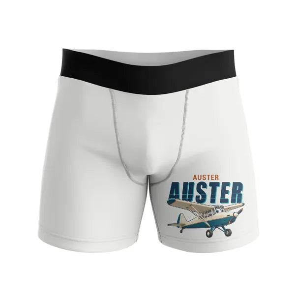 Auster AOP.6 - Men Boxers - Cartoon - White