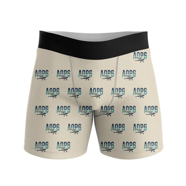 Auster AOP.6 - Men Boxers - Original Pattern - Beige