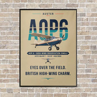 Thumbnail for Auster AOP.6 - Original - Canvas Framed - Beige