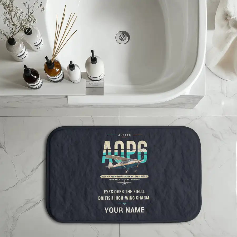 Auster AOP.6 - Original + Name - Bath Mat