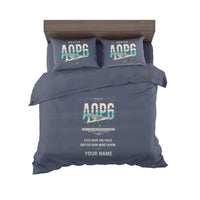 Thumbnail for Auster AOP.6 - Original + Name - Bedding Set - Navy Blue