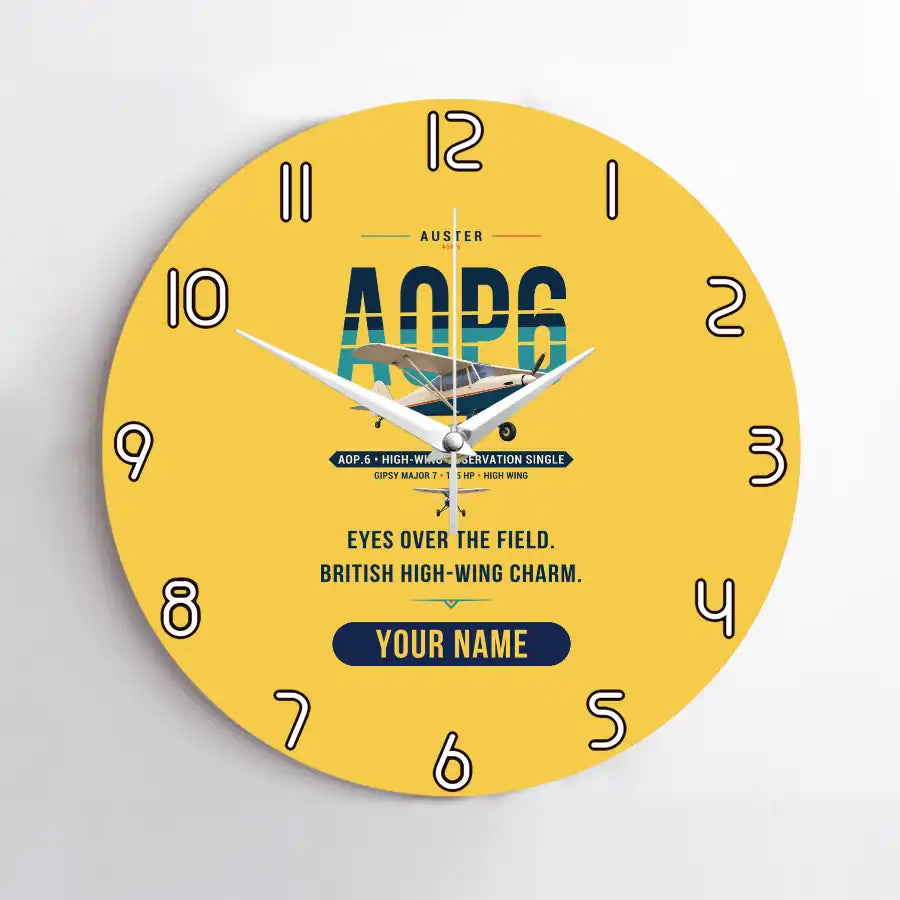 Auster AOP.6 - Original + Name - No Frame - Yellow